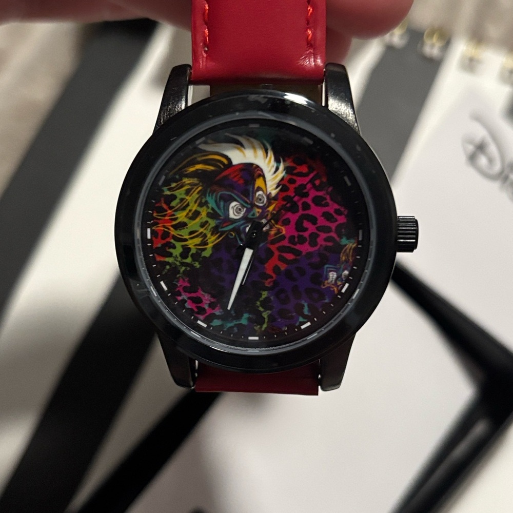 Disney Cruella Deville Leather Strap Watch